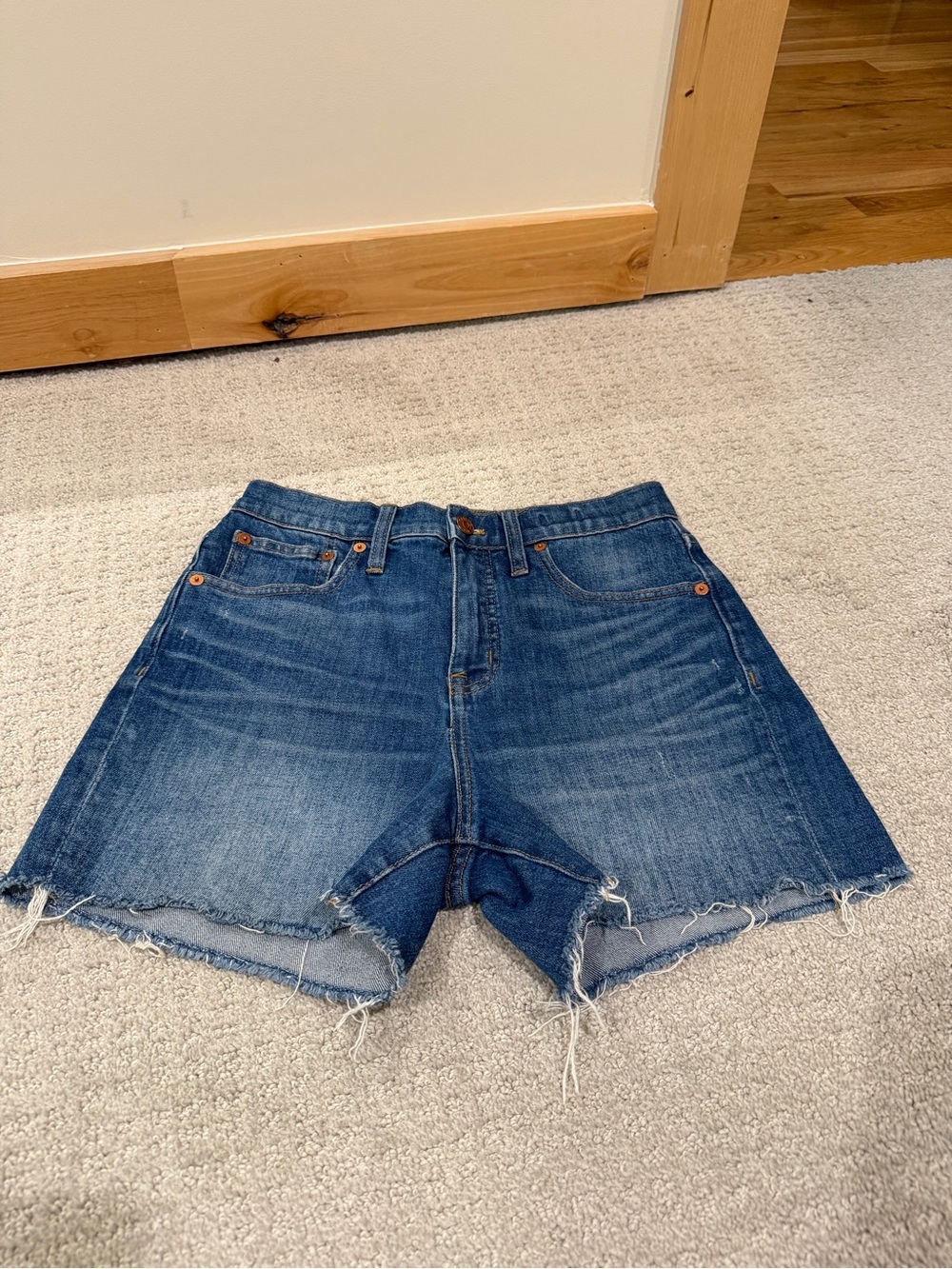 Madewell high rise denim short 25